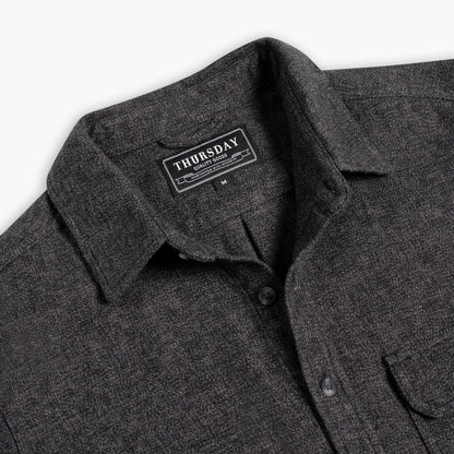 Summit Flannel Shirt | Black Herringbone