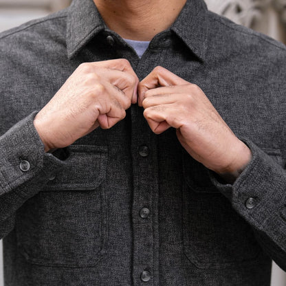 Summit Flannel Shirt | Black Herringbone